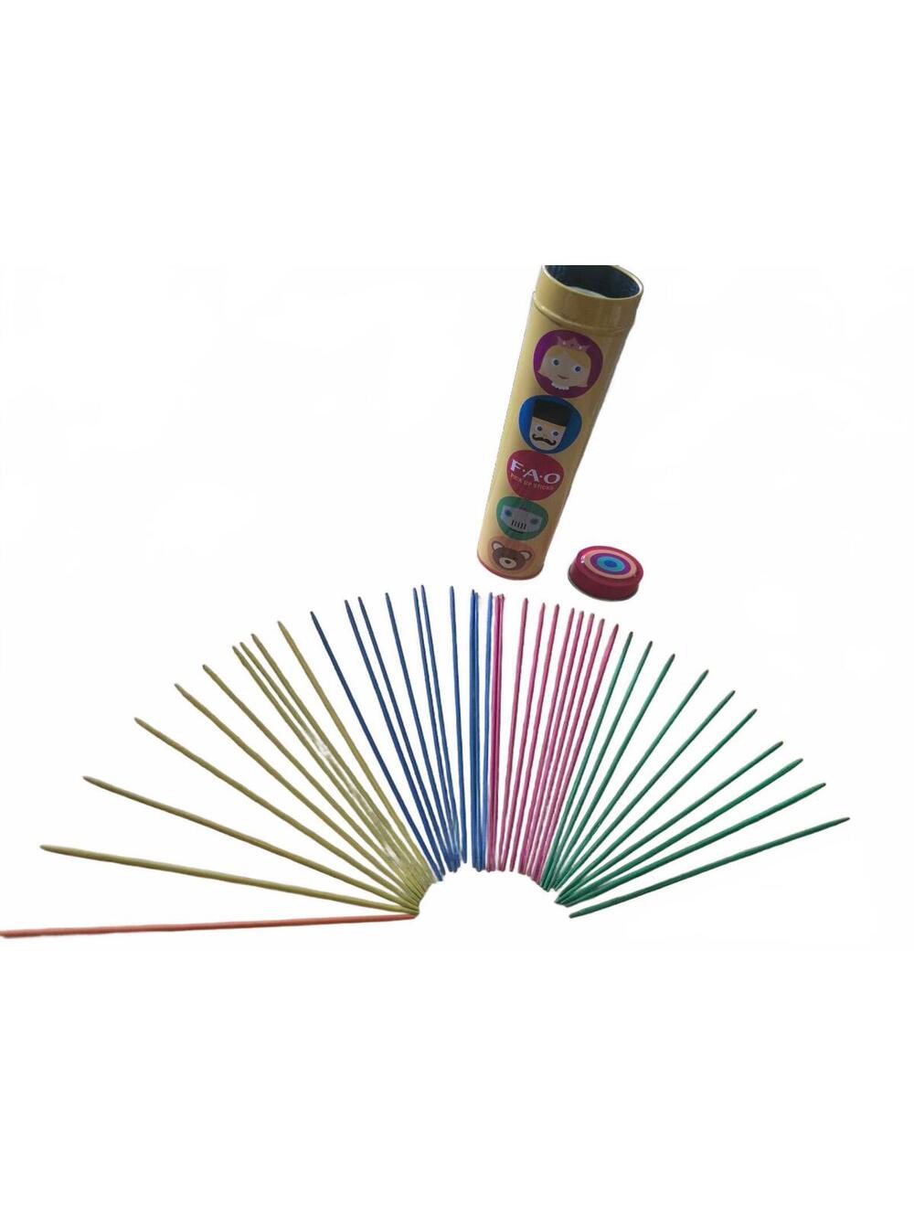 Vintage FAO Schwarz Pick Up Sticks Game in Original Tin